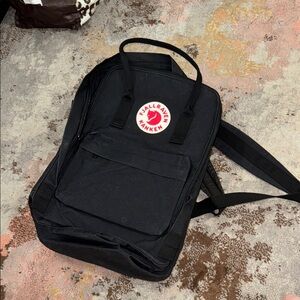 Fjallraven Black Backpack Durable Vinylon F